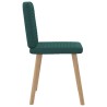 Chaises à manger lot de 4 vert foncé tissu 