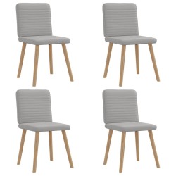Chaises à manger lot de 4 gris nuage tissu 