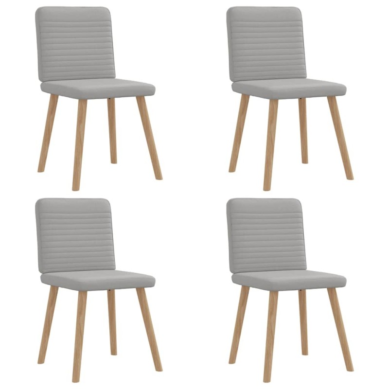 Chaises à manger lot de 4 gris nuage tissu 