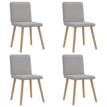 Chaises à manger lot de 4 gris nuage tissu 