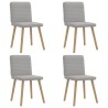 Chaises à manger lot de 4 gris nuage tissu 