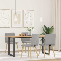 Chaises à manger lot de 4 gris nuage tissu 