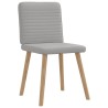 Chaises à manger lot de 4 gris nuage tissu 