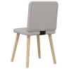 Chaises à manger lot de 4 gris nuage tissu 