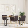 Chaises à manger lot de 4 marron foncé tissu 