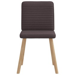 Chaises à manger lot de 4 marron foncé tissu 