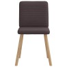 Chaises à manger lot de 4 marron foncé tissu 