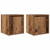 Tables de chevet murales 2 pcs vieux bois 38x34x40 cm 