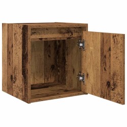 Tables de chevet murales 2 pcs vieux bois 38x34x40 cm 