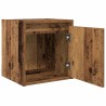 Tables de chevet murales 2 pcs vieux bois 38x34x40 cm 
