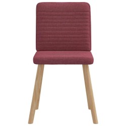 Chaises à manger lot de 4 rouge bordeaux tissu 