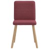 Chaises à manger lot de 4 rouge bordeaux tissu 