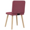 Chaises à manger lot de 4 rouge bordeaux tissu 