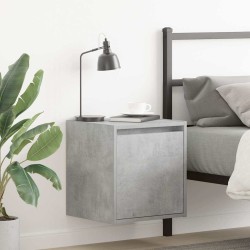Tables de chevet murales 2 pcs gris béton 38x34x40 cm 
