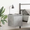 Tables de chevet murales 2 pcs gris béton 38x34x40 cm 