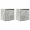 Tables de chevet murales 2 pcs gris béton 38x34x40 cm 