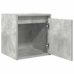 Tables de chevet murales 2 pcs gris béton 38x34x40 cm 