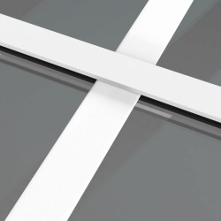 Porte intérieure 102,5x201,5 cm Blanc Verre ESG et aluminium 