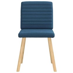 Chaises à manger lot de 4 bleu tissu 