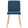 Chaises à manger lot de 4 bleu tissu 
