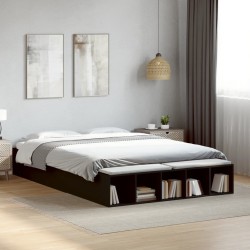 Cadre de lit sans matelas noir 160x200 cm 