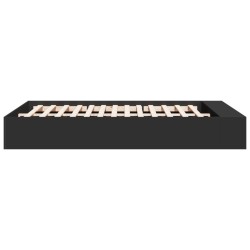 Cadre de lit sans matelas noir 160x200 cm 