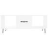 Table basse blanc 102x50x40 cm bois d'ingénierie 