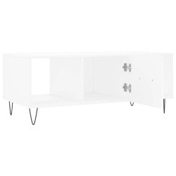 Table basse blanc 102x50x40 cm bois d'ingénierie 
