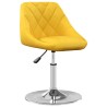 Chaises pivotantes à manger lot de 4 jaune moutarde velours 