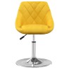Chaises pivotantes à manger lot de 4 jaune moutarde velours 