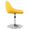 Chaises pivotantes à manger lot de 4 jaune moutarde velours 