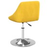 Chaises pivotantes à manger lot de 4 jaune moutarde velours 