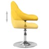 Chaises pivotantes à manger lot de 4 jaune moutarde velours 