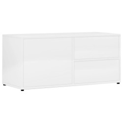 Meuble TV Blanc brillant 80x34x36 cm Bois d'ingénierie 
