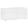 Meuble TV Blanc brillant 80x34x36 cm Bois d'ingénierie 