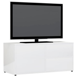 Meuble TV Blanc brillant 80x34x36 cm Bois d'ingénierie 