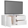 Meuble TV Blanc brillant 80x34x36 cm Bois d'ingénierie 