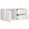 Meuble TV Blanc brillant 80x34x36 cm Bois d'ingénierie 