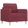 Fauteuil avec repose-pied Rouge bordeaux 60 cm Tissu 