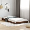 Cadre de lit sans matelas chêne marron 75x190 cm 