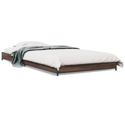Cadre de lit sans matelas chêne marron 75x190 cm 