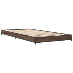Cadre de lit sans matelas chêne marron 75x190 cm 