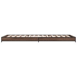 Cadre de lit sans matelas chêne marron 75x190 cm 