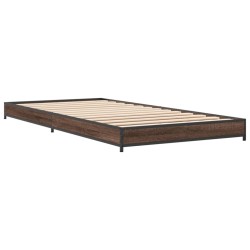 Cadre de lit sans matelas chêne marron 75x190 cm 