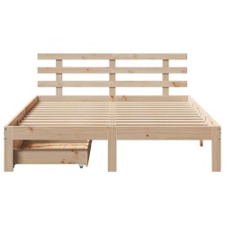 Cadre de lit avec tiroirs sans matelas 120x200 cm 