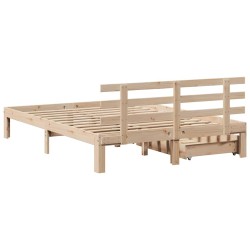 Cadre de lit avec tiroirs sans matelas 120x200 cm 