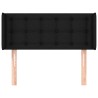 Tête de lit avec oreilles Noir 103x16x78/88 cm Tissu 