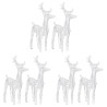 Rennes de Noël 6 pcs 240 LED Blanc froid Acrylique 