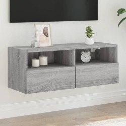 Meuble TV mural sonoma gris 80x30x30 cm bois d'ingénierie 