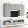 Meuble TV mural sonoma gris 80x30x30 cm bois d'ingénierie 